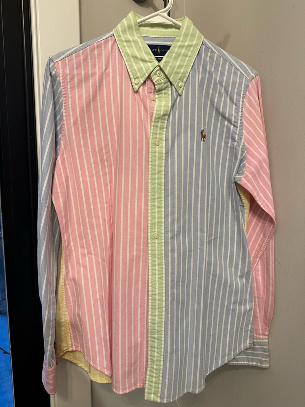 Ralph Lauren Pastel Multistripe Button-Down Shirt - Pink, Blue & Green